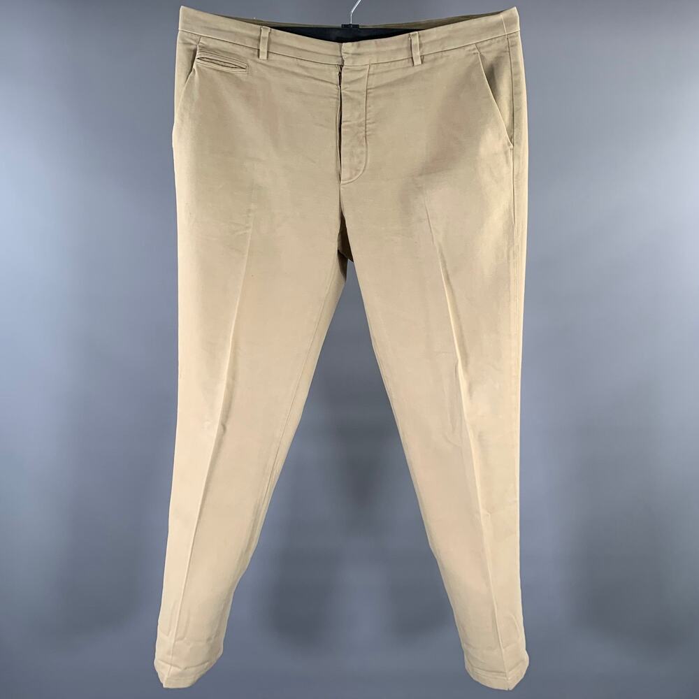 MAISON MARTIN MARGIELA Size 38 Khaki Cotton Blend Button Fly Casual Pants